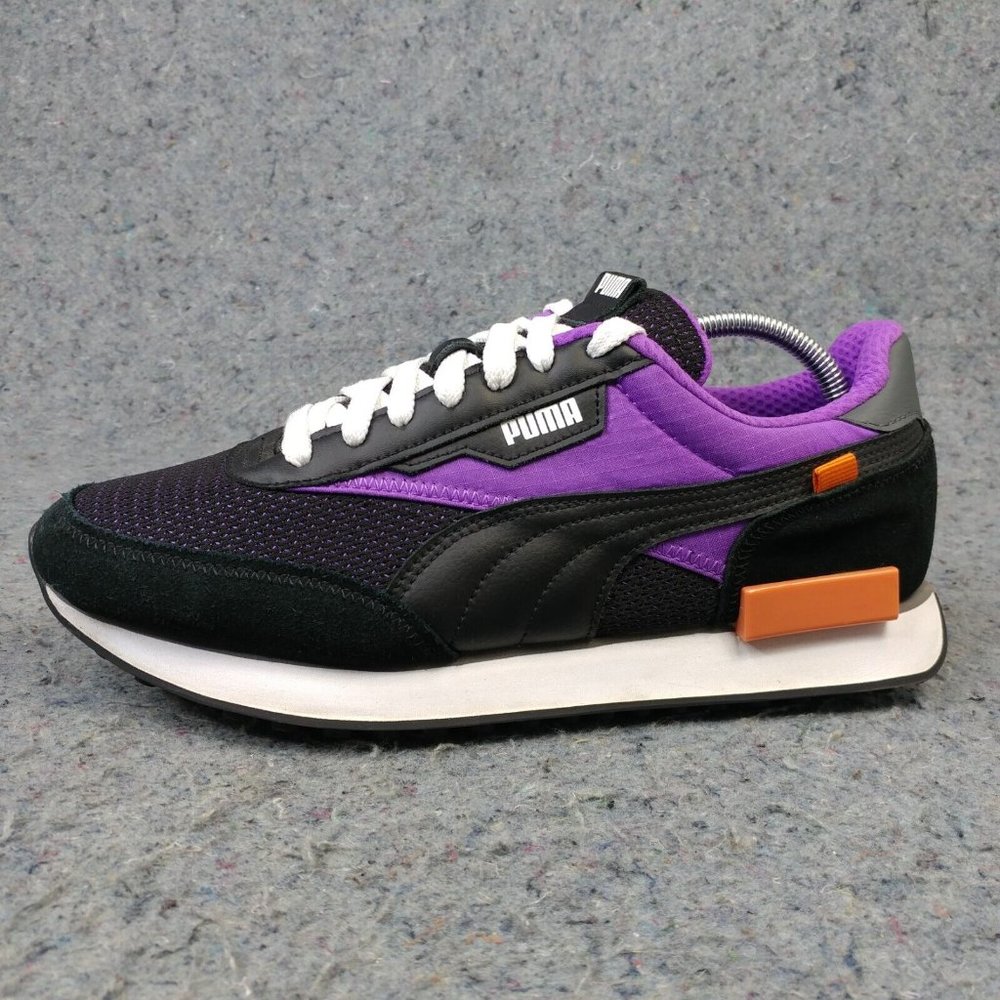 Puma Future Rider Mens 11 Shoes Athletic Sneakers Low Top Black Purple 382068-01 - Picture 1 of 10